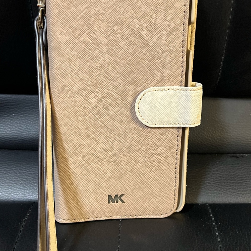 Michael Kors Beige Wristlet with Strap